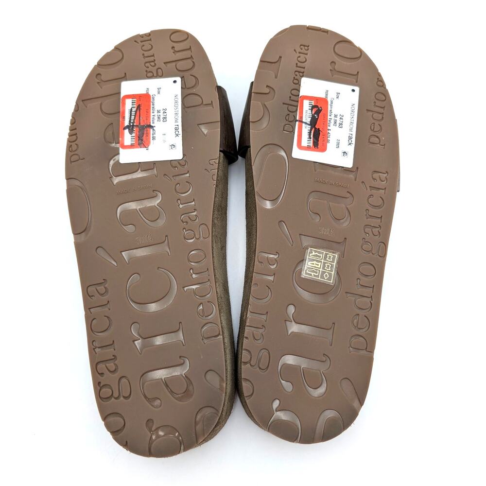 Pedro Garcia Anouk Spike Stud Slide Sandals Women's Brown Size US8.5 EU38.5 - Picture 8 of 11